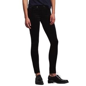 Adriano Goldschmied The Legging Super Skinny Black Velvet Black stretch jeans 24